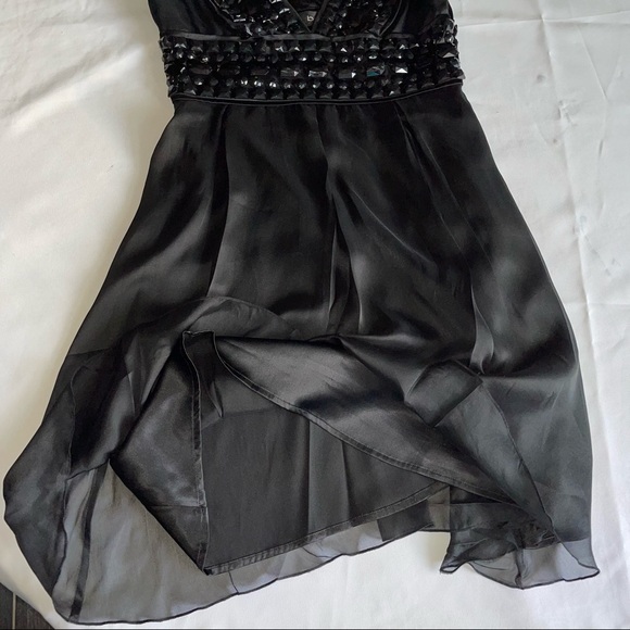 BEBE PARTY COCKTAIL SPARKLY SILK SLEEVELESS DRESS size S - Picture 2 of 7